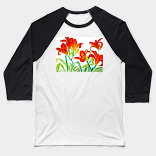 Red lilies Baseball T-Shirt